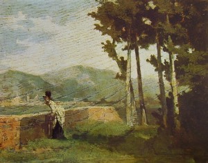 Raffaello Sernesi: Colli fiorentini, cm. 14,5 x 18,4, Galleria d'Arte Moderna Firenze